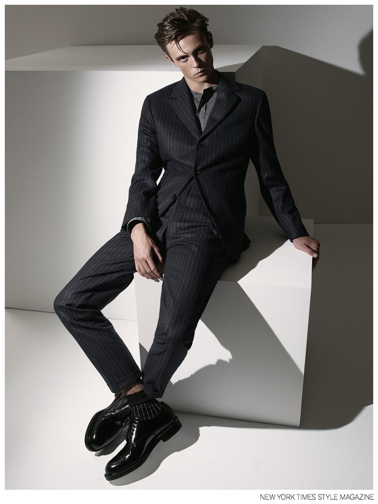 Gustaaf Wassink Model Mod Fall 2014 Suits Fashions 001