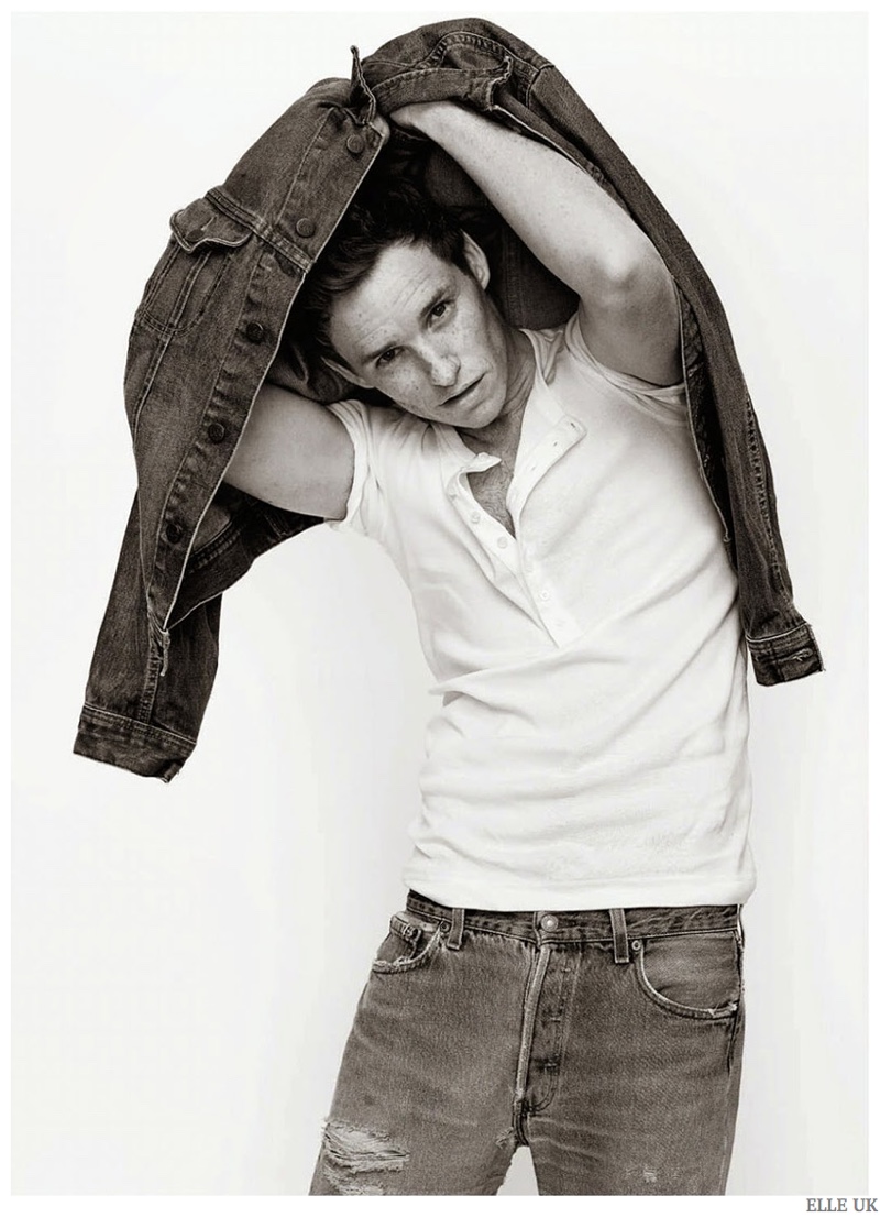 Eddie Redmayne Elle UK Photo Shoot January 2015 Denim 002