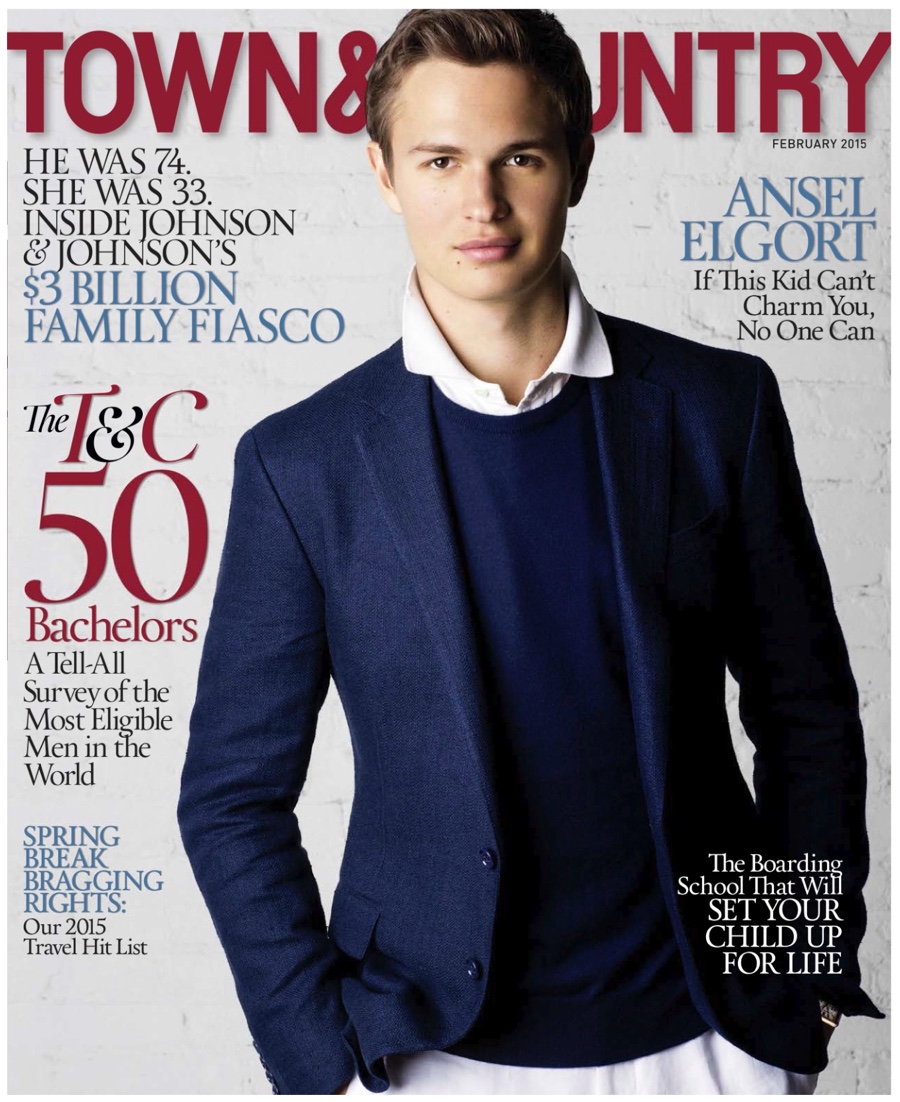 Ansel Elgort Town and Country February 2015 Cover Shoot 001