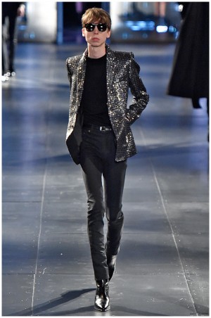 Saint Laurent Fall Winter 2015 Menswear Collection Paris Fashion Week 060