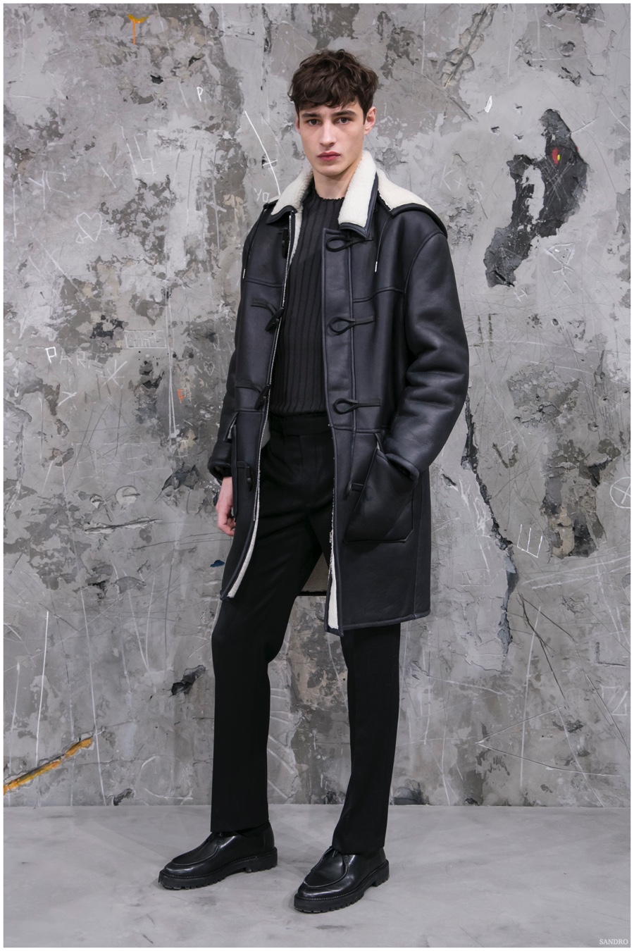 Sandro Fall Winter 2015 Menswear Collection Look Book 011