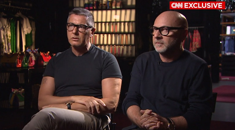 Dolce Gabbana CNN Interview