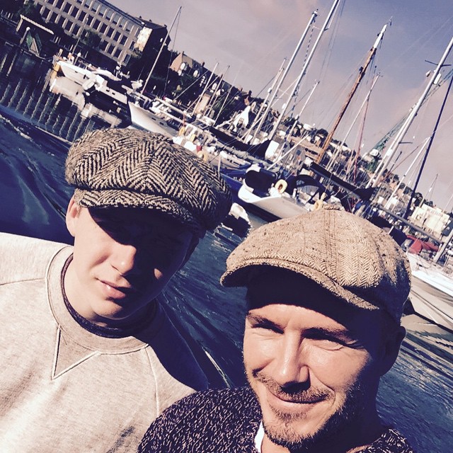 Brooklyn Beckham David Beckham Newsboy Hats 2015 Style Picture