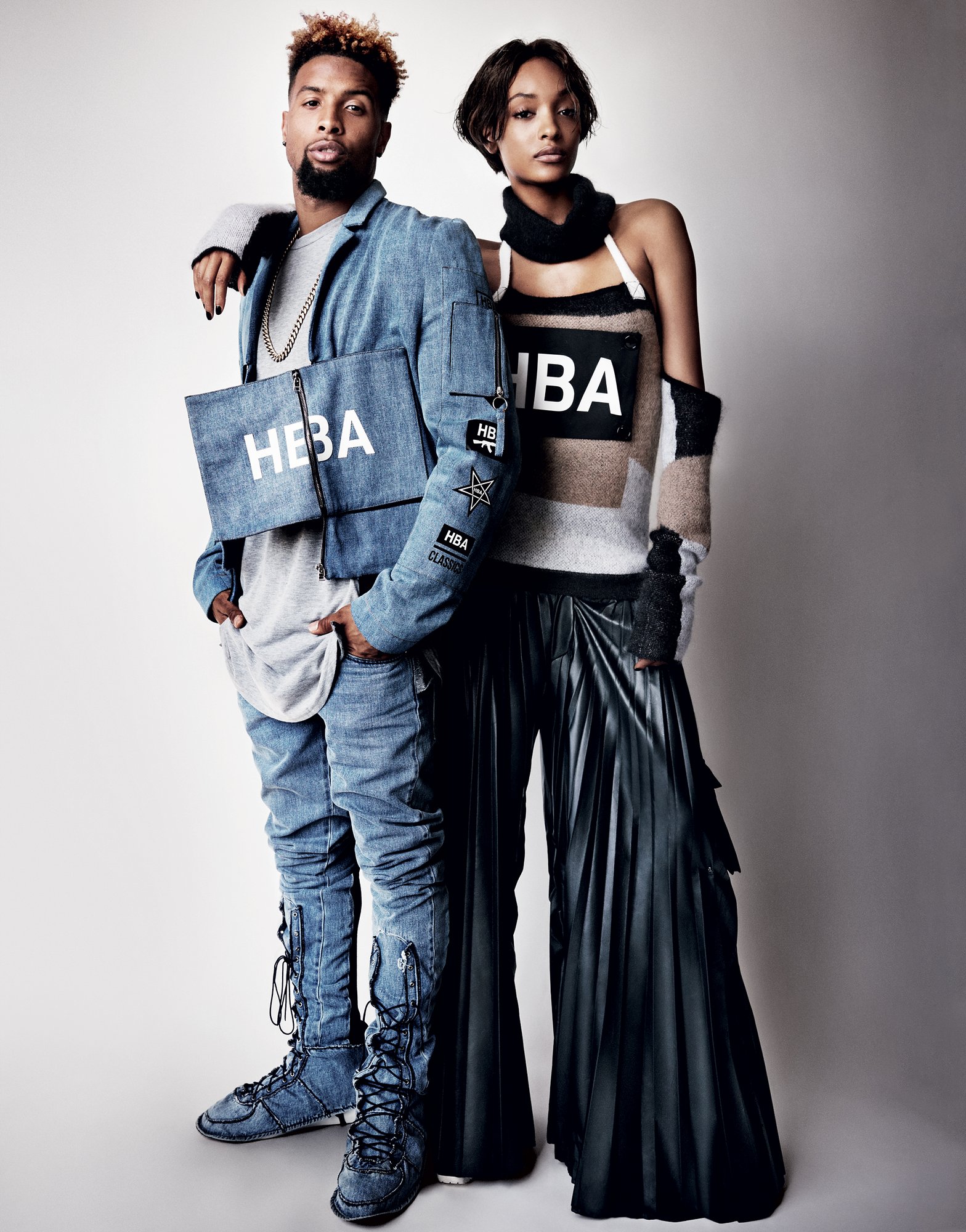 Odell Beckham Jr Jourdan Dunn Hood by Air Vogue September 2015 Shoot