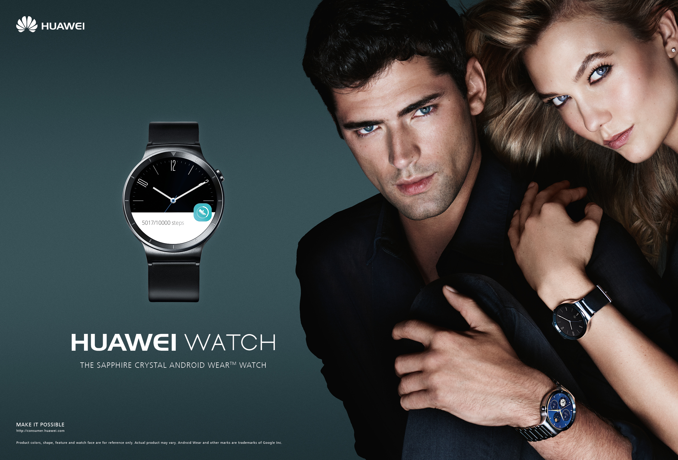 Sean OPry Karlie Kloss HUAWEI Watch 2015 Campaign