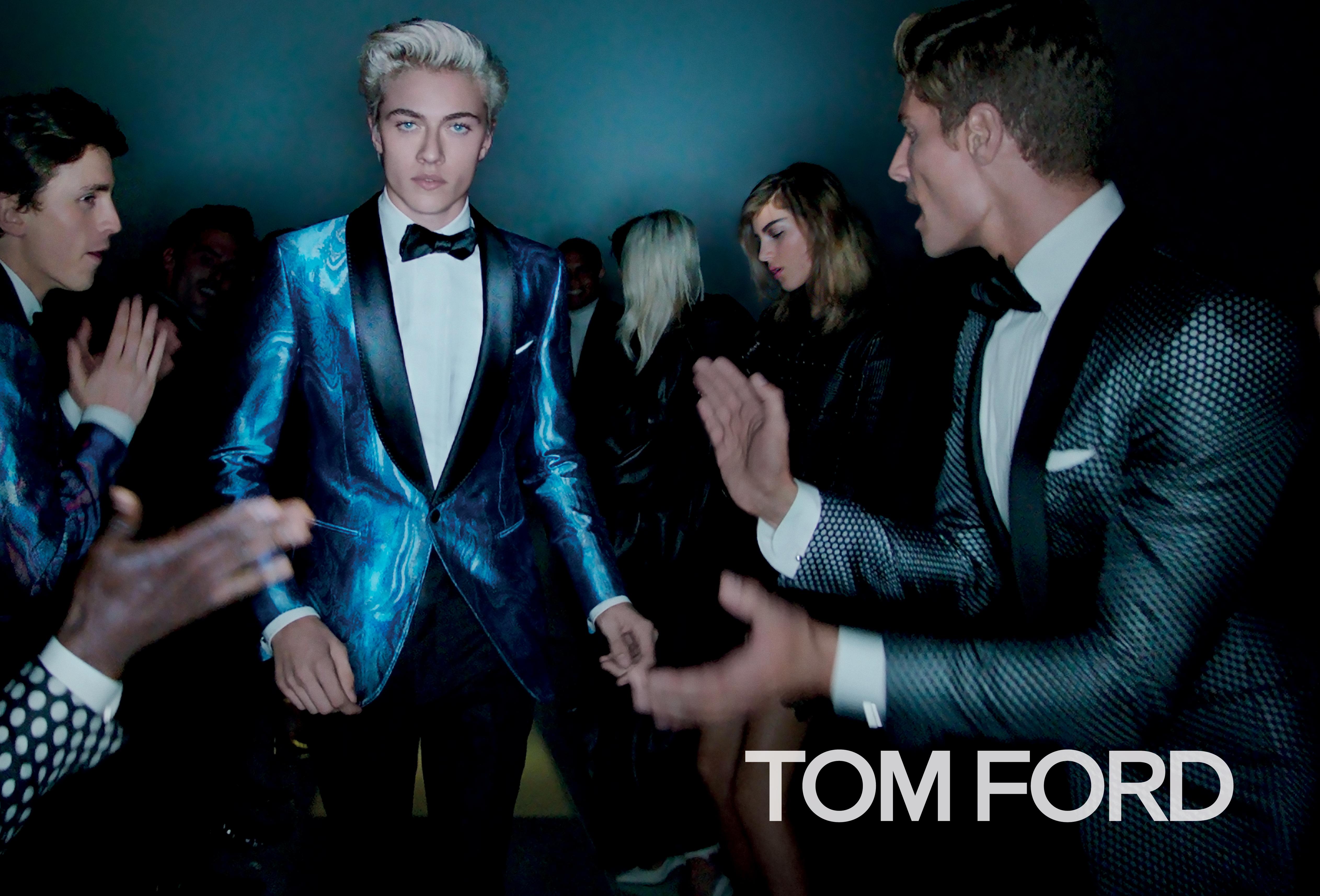 Lucky Blue Smith returns as the face of Tom Ford's spring-summer 2016 men's campaign.