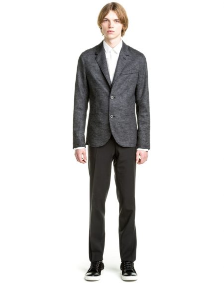 Lanvin 2016 Pre Fall Mens Deconstructed Houndstooth Jacket