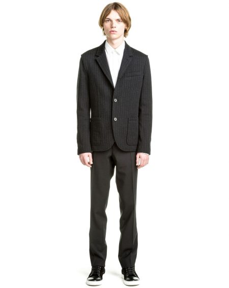 Lanvin 2016 Pre Fall Mens Deconstructed Pinstripe Jacket