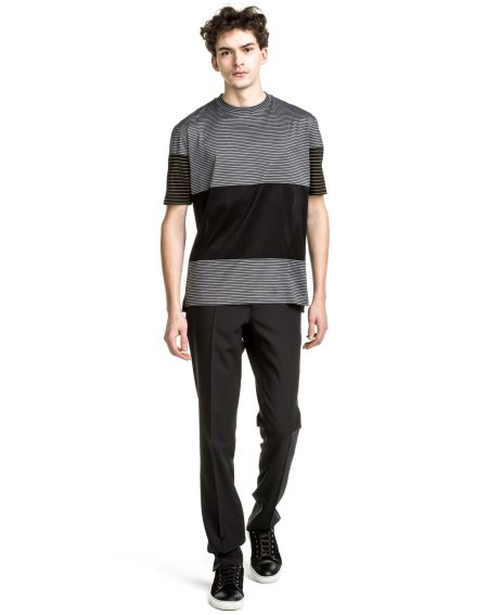 Lanvin 2016 Pre Fall Mens Stripe Mix T Shirt