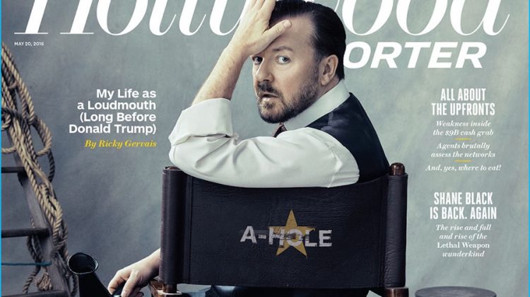 Ricky Gervais 2016 The Hollywood Reporter Cover Photo Shoot 004