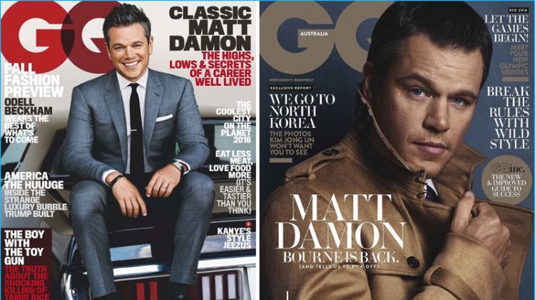 Matt Damon 2016 GQ Covers