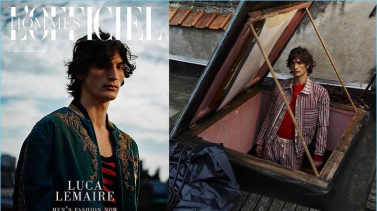 Luca Lemaire stars in L'Officiel Hommes Italia's latest cover story.