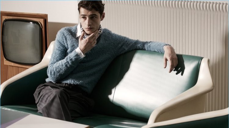 Adrien Sahores stars in a fashion editorial for Plaza Uomo.