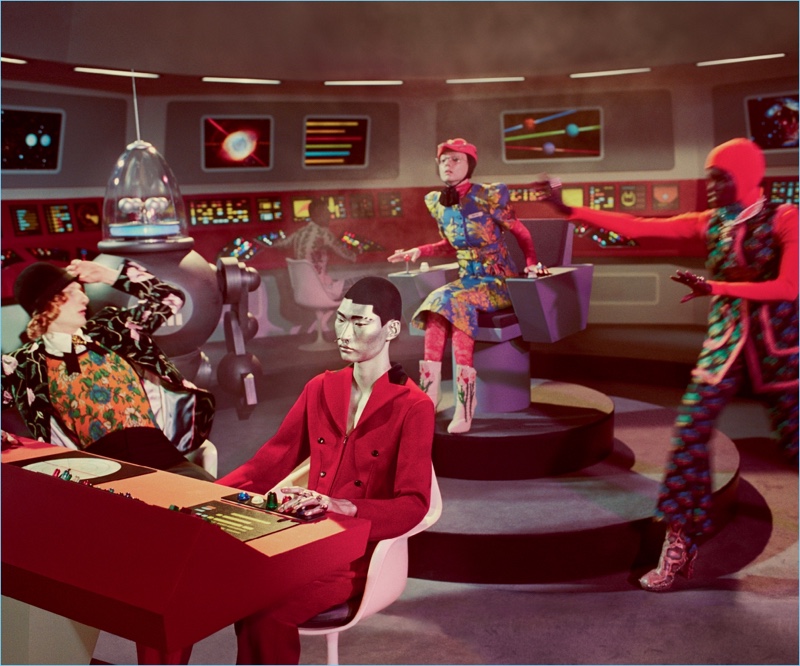 Glen Luchford photographs Gucci's Star Trek-inspired fall-winter 2017 campaign.