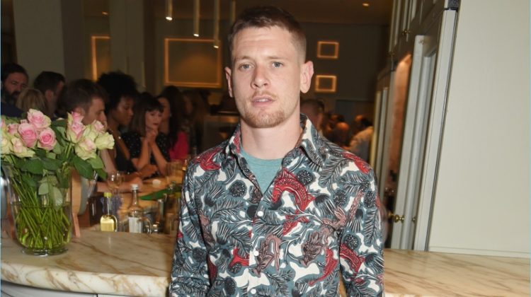 July 2017: Jack O'Connell wears Burberry for the after party of Cat on a Hot Tin Roof in London.