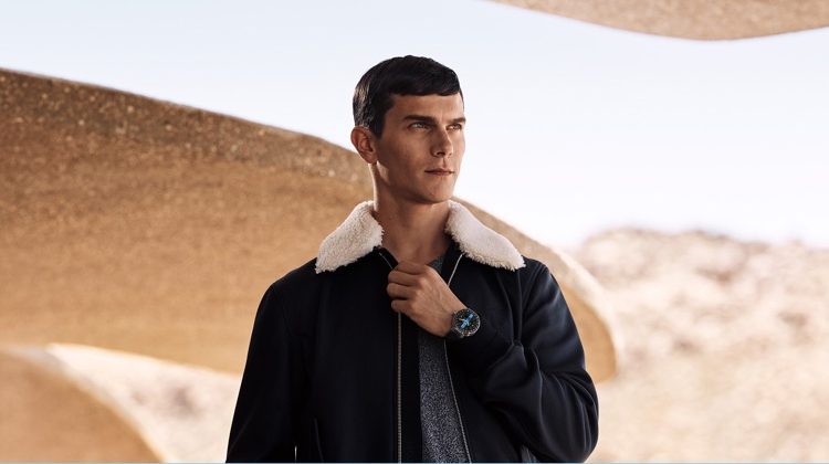 Vincent LaCrocq stars in Louis Vuitton's Tambour Horizon connected watch campaign.