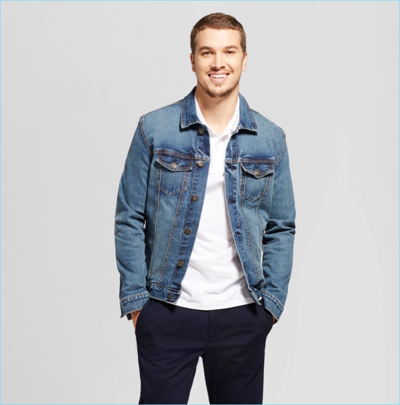 Goodfellow Co. Men's Standard Fit Denim Trucker Jacket