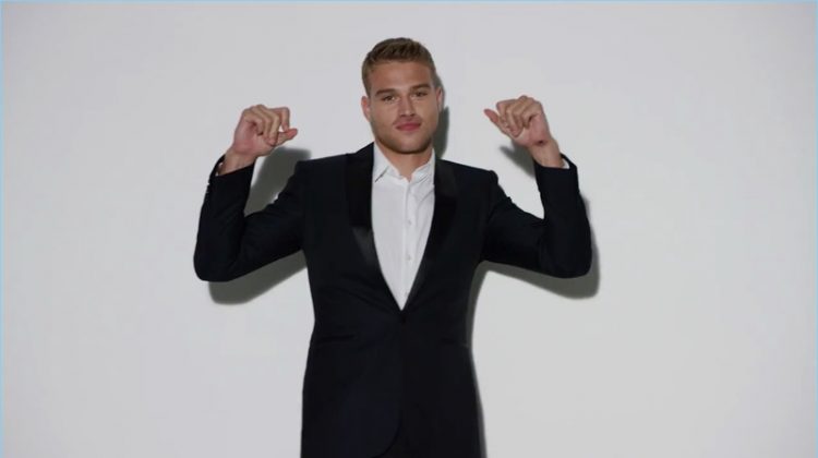 Matthew Noszka reunites with Express for the holiday season.