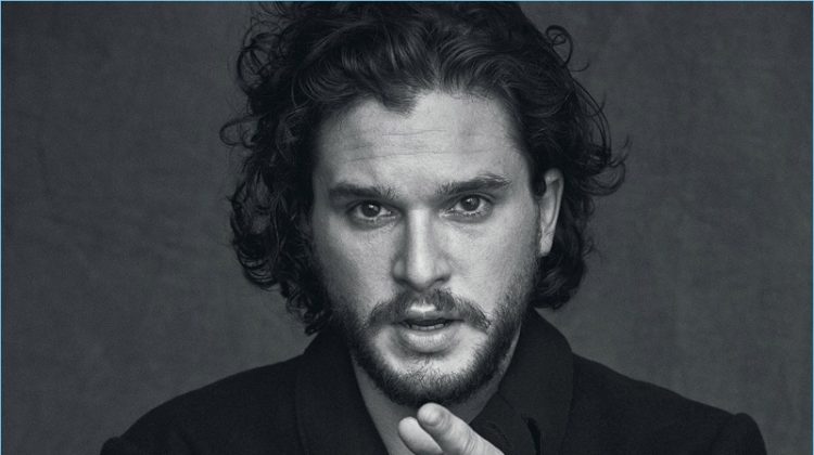 Game of Thrones star Kit Harington wears a Dolce & Gabbana coat.