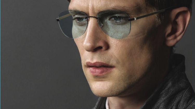 Mathias Lauridsen appears in Lindberg's fall-winter 2017 eyewear campaign.