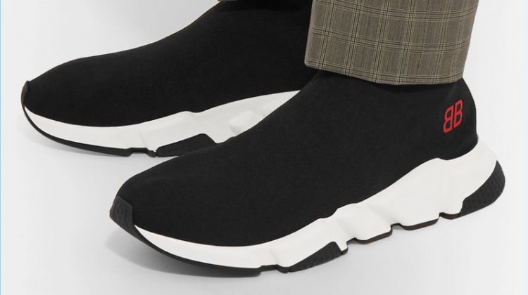 Balenciaga Speed Sock Stretch-Knit Slip-On Sneakers