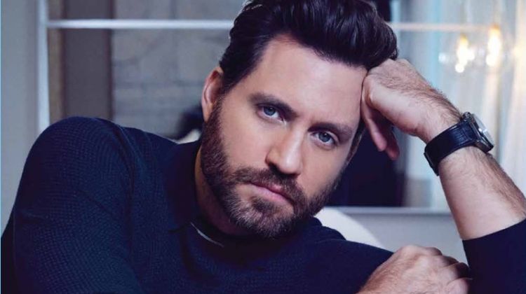 Michael Schwartz photographs Edgar Ramirez in an Ermenegildo Zegna sweater. Ramirez also sports a Hublot watch.