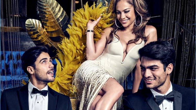 Alessandro Dellisola and Matteo Bocelli join Jennifer Lopez for Guess' spring-summer 2018 campaign.