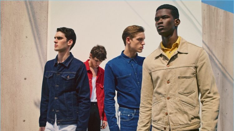 Marijn Aper, Elias de Poot, Salomon Diaz, and Oskar Dalsjø connect with Zara Man to showcase its latest denim styles.