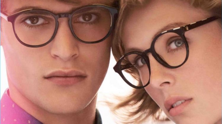 Parker van Noord and Edie Campbell star in CH Carolina Herrera's fall-winter 2018 eyewear campaign.