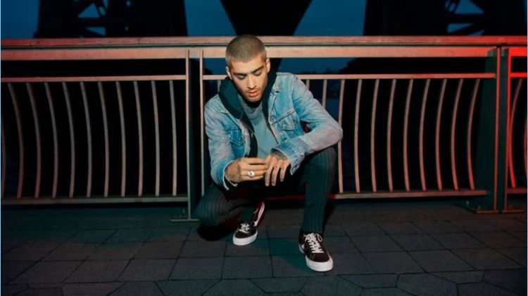 Sporting denim, Zayn Malik stars in the Converse One Star Carnival collection campaign.