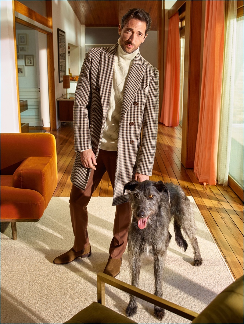 Mango Man taps Adrien Brody and his dog Opi for its fall-winter 2018 campaign.