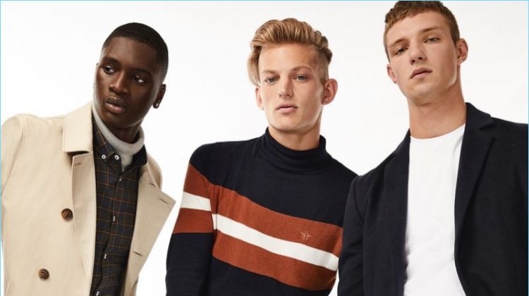 Junior Choi, Sebastian Sauvè, and Wiktor Sudol star in fall 2018 style edit for River Island.