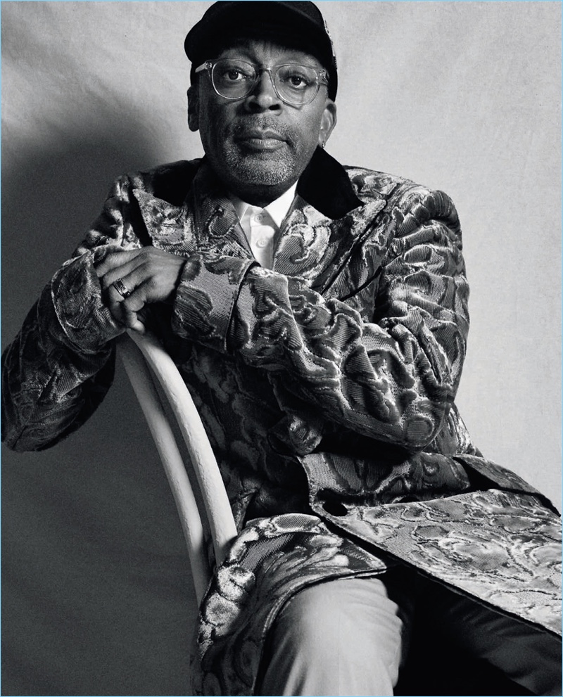 Embracing a dandy look, Spike Lee sports Gucci.