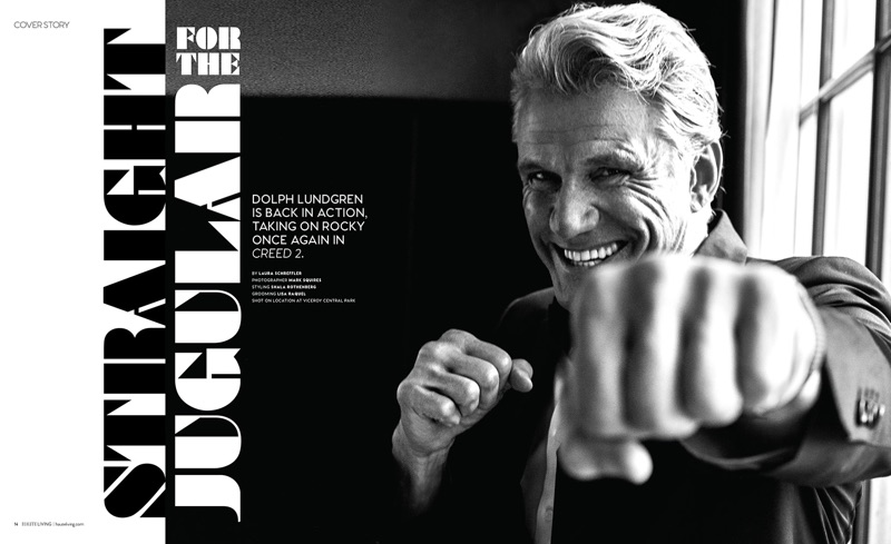 Mark Squires photographs Dolph Lundgren for Haute Living.