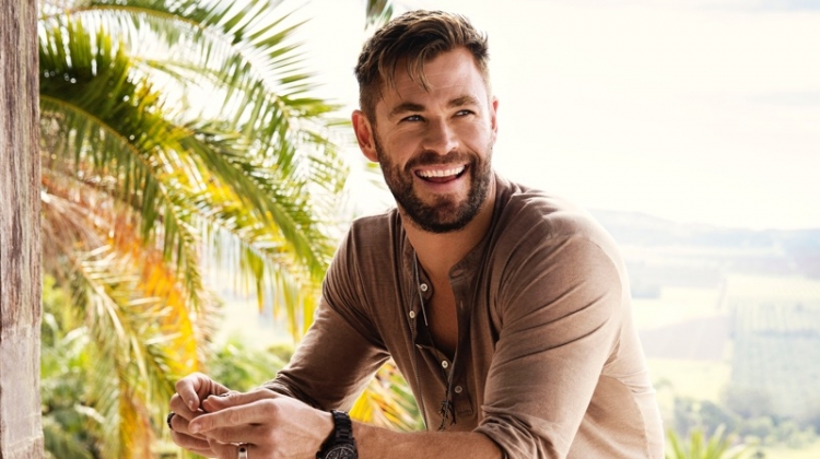 All smiles, Chris Hemsworth is featured in Men's Health March 2019 issue.