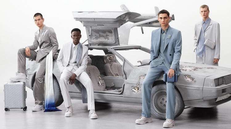 Models Kohei Takabatake, Serigne Lam, Ludwig Wilsdorff, and Braien Vaiksaar front Dior Men's spring-summer 2020 campaign.