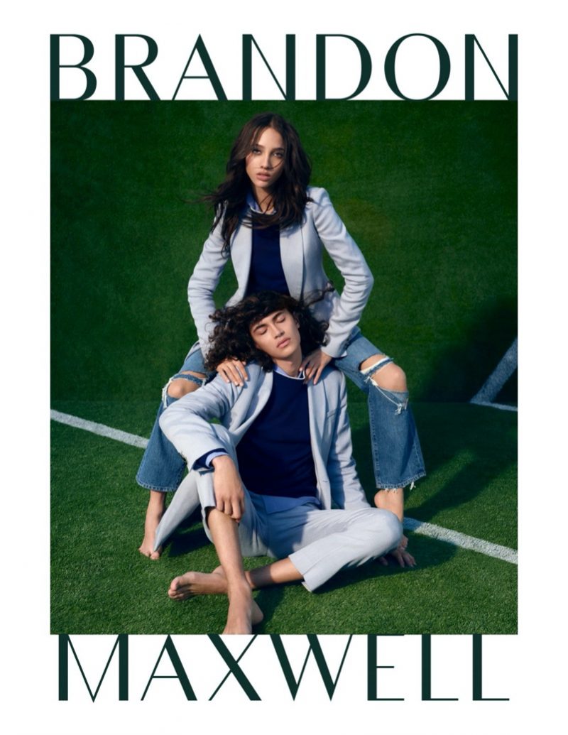 Brandon Maxwell enlists Anyelina Rosa and Jack Pililaau as the stars of its spring-summer 2020 campaign.