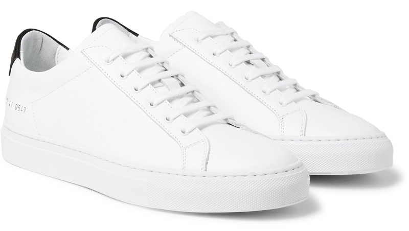 Common Projects White Achilles Retro Leather Sneakers