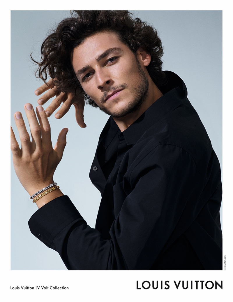 Hugo Marchand fronts Louis Vuitton's LV Volt jewelry campaign.