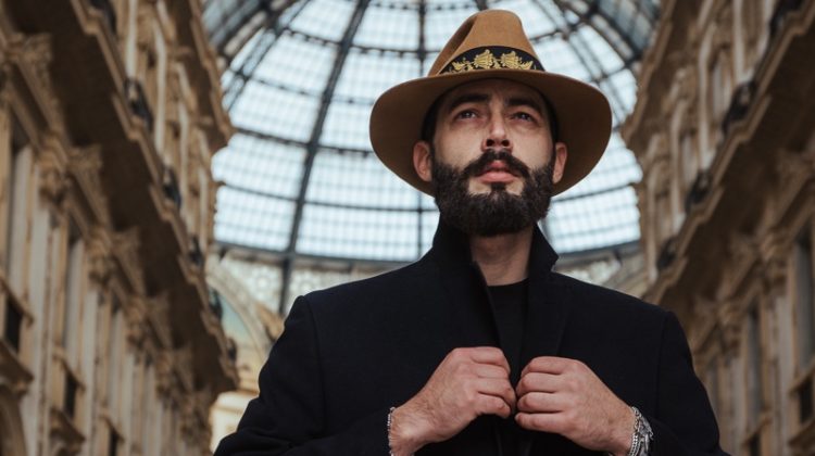 Simone Coriddi stars in the campaign for the Bogart by Borsalino Cut 5 hat.