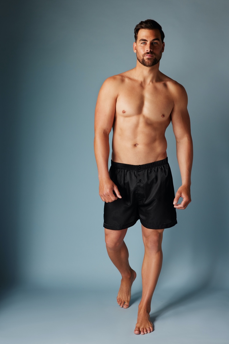 Frederick's of Hollywood enlists Marc Jacobs to model its satin men's boxers.