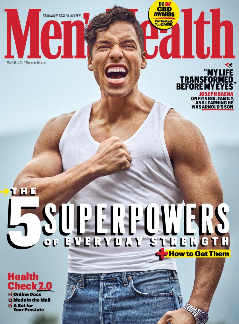 Joseph Baena Men's Health Cover 2022 Arnold Schwarzenegger Son