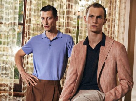 Corneliani Campaign Spring 2022 Models Jonas Mason Luc Defont-Saviard