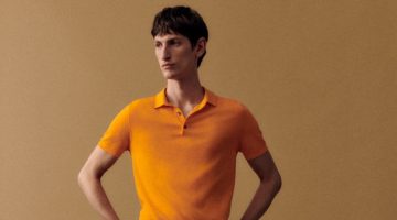 Massimo Dutti Spring 2023 Men Orange Polo Shirt Theodor Pal