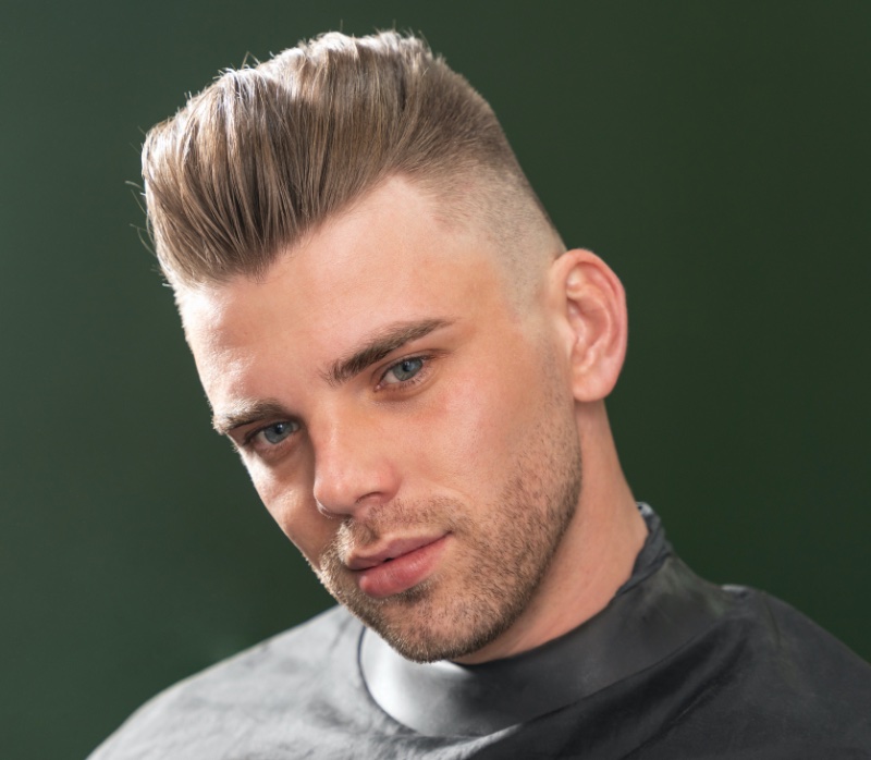 high fade haircut comb over