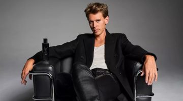 Sitting for a portrait, Austin Butler is the face of the Yves Saint Laurent fragrance MYSLF.