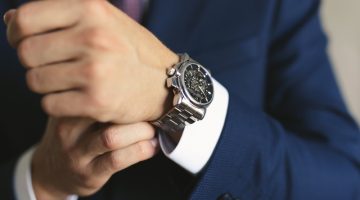 Man Wearing Watch Closeup