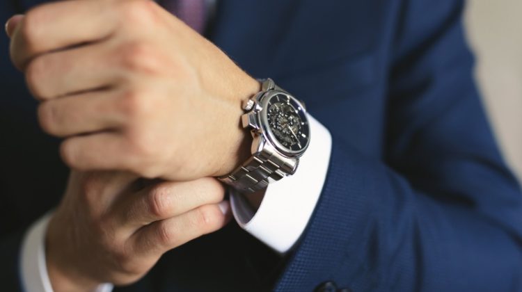 Man Wearing Watch Closeup