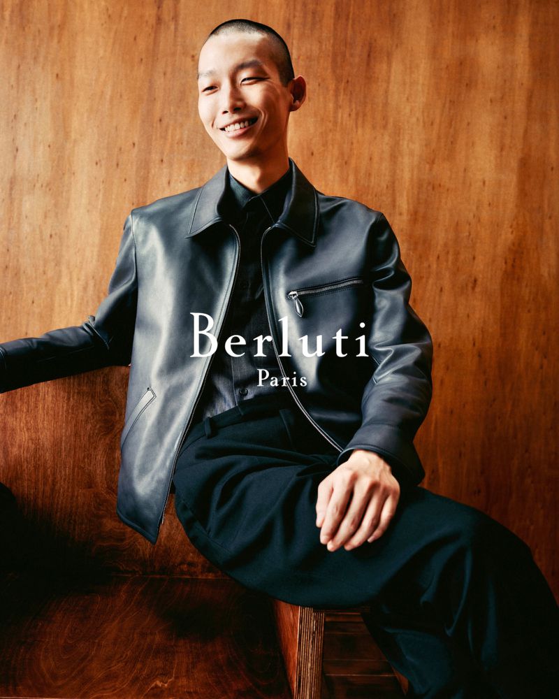 Xu Meen stars in the Berluti fall-winter 2024 campaign.