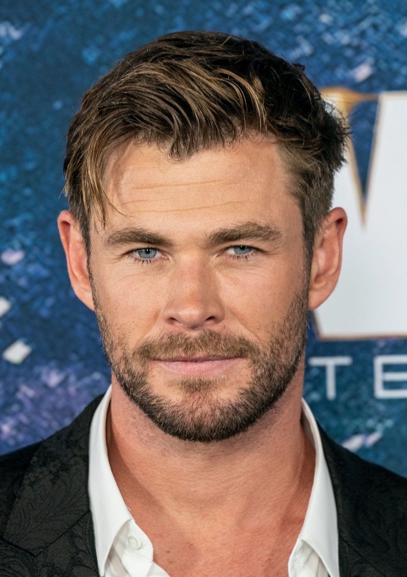 Chris Hemsworth textured crop heart shaped face